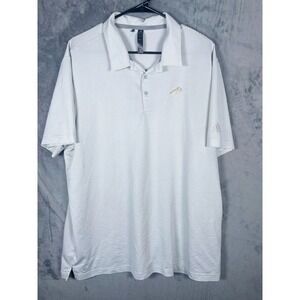 Adidas Pelican Golf Club Florida Men's Polo Shirt White Striped Size XL